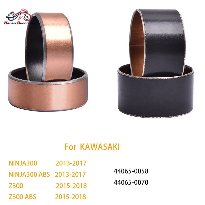 Motorcycle Front Fork Absorber Rail Bushings Copper for KAWASAKI NINJA Z 300 NINJA300 Z300 ABS 2013-2018 44065-0058 44065-0070