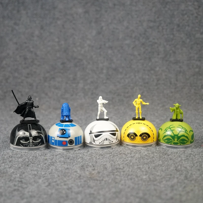 

Original Star Wars Gashapon Caposule Toy Mini Doll Miniature Action Figure Ornaments R2D2 3PO Yoda White Soldier Kyloren Model