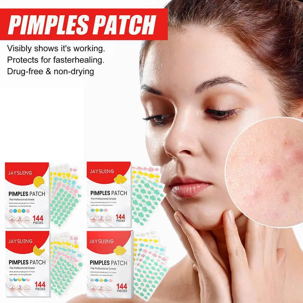 144Patches Acne Patch Gentle Non-irritating Repair Deep Facial Residue-Free Covering Patch Pimples Blemish Invisible Cleans K7I7