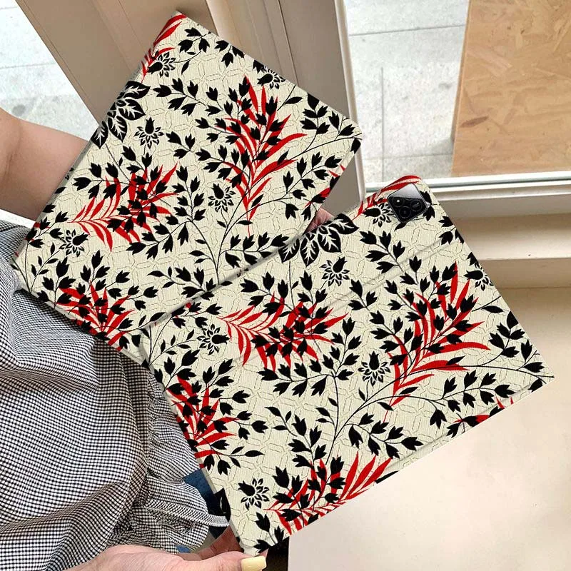 

White Flower Dark Background Gift Tablet Case For Xiaomi Redmi Mini Pad SE K 2 4 5 6 7 8 2023 2025 11 8.8 11.2 10.1 Pro