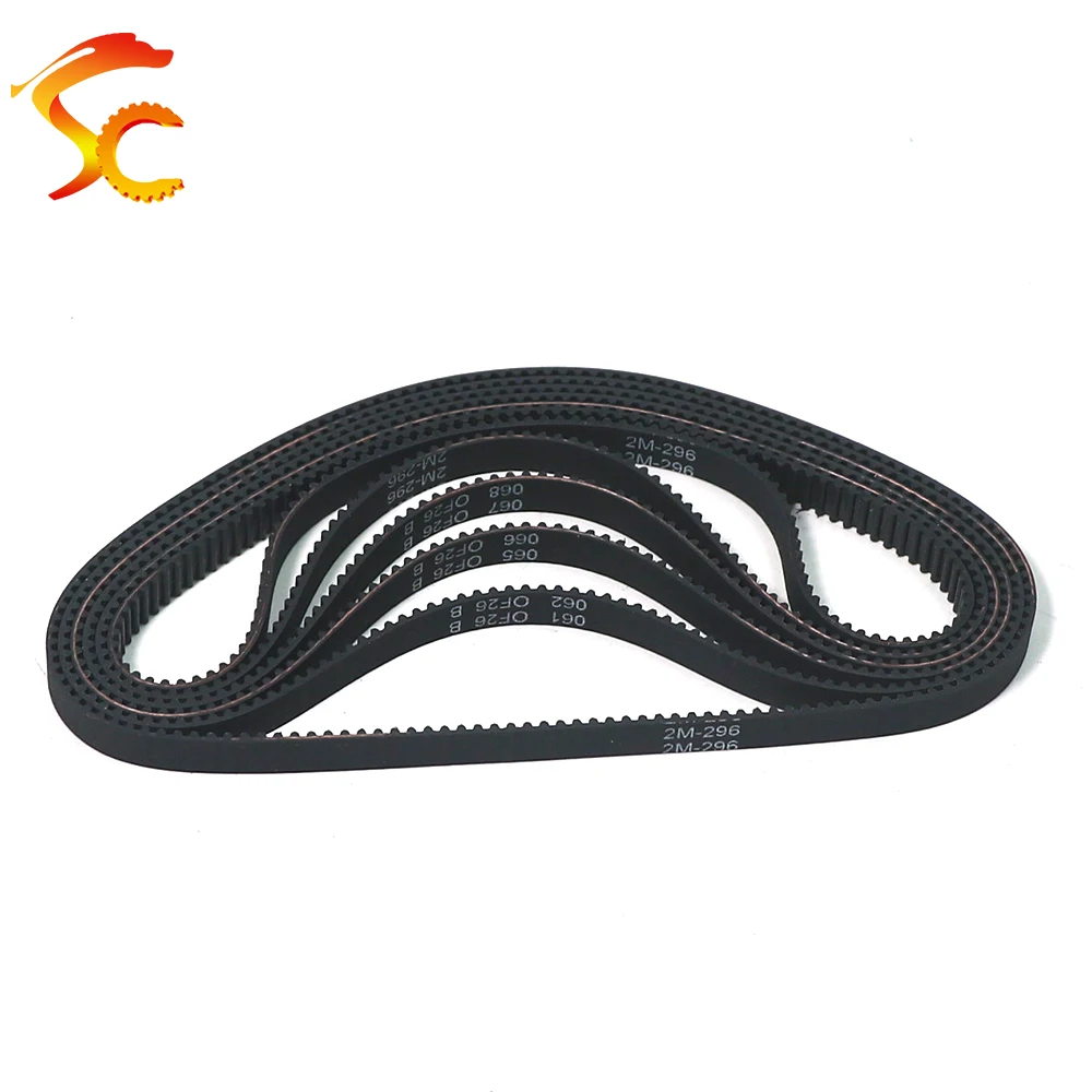 2M/GT2 timing rubber belt Perimeter 280 282 284 286 288 290 292 294 296 298 width 3 5 6 9 10 12 15mm 2GT for 3D printer