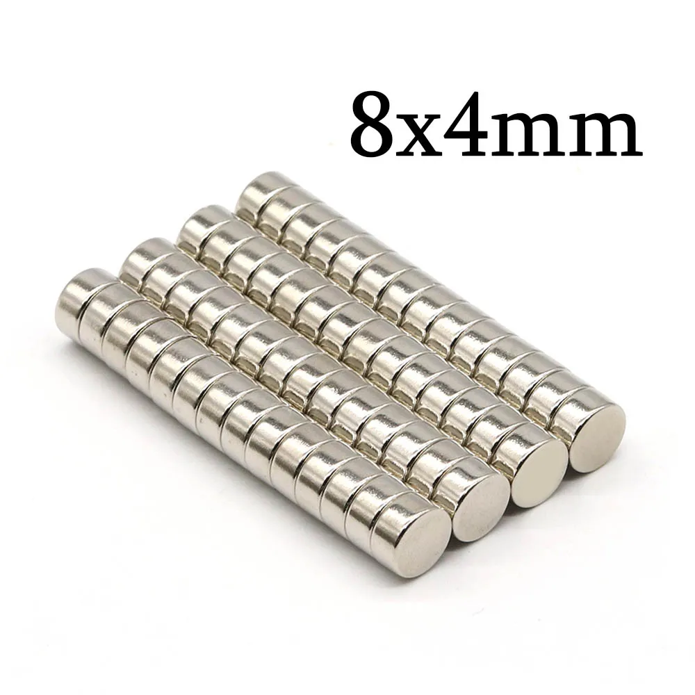 

8mmx4mm Super Strong Round Neodymium Magnet Powerful Magnets N35 Small Permanent Magnetic Ndfeb Refrigerator Magnet 8x4