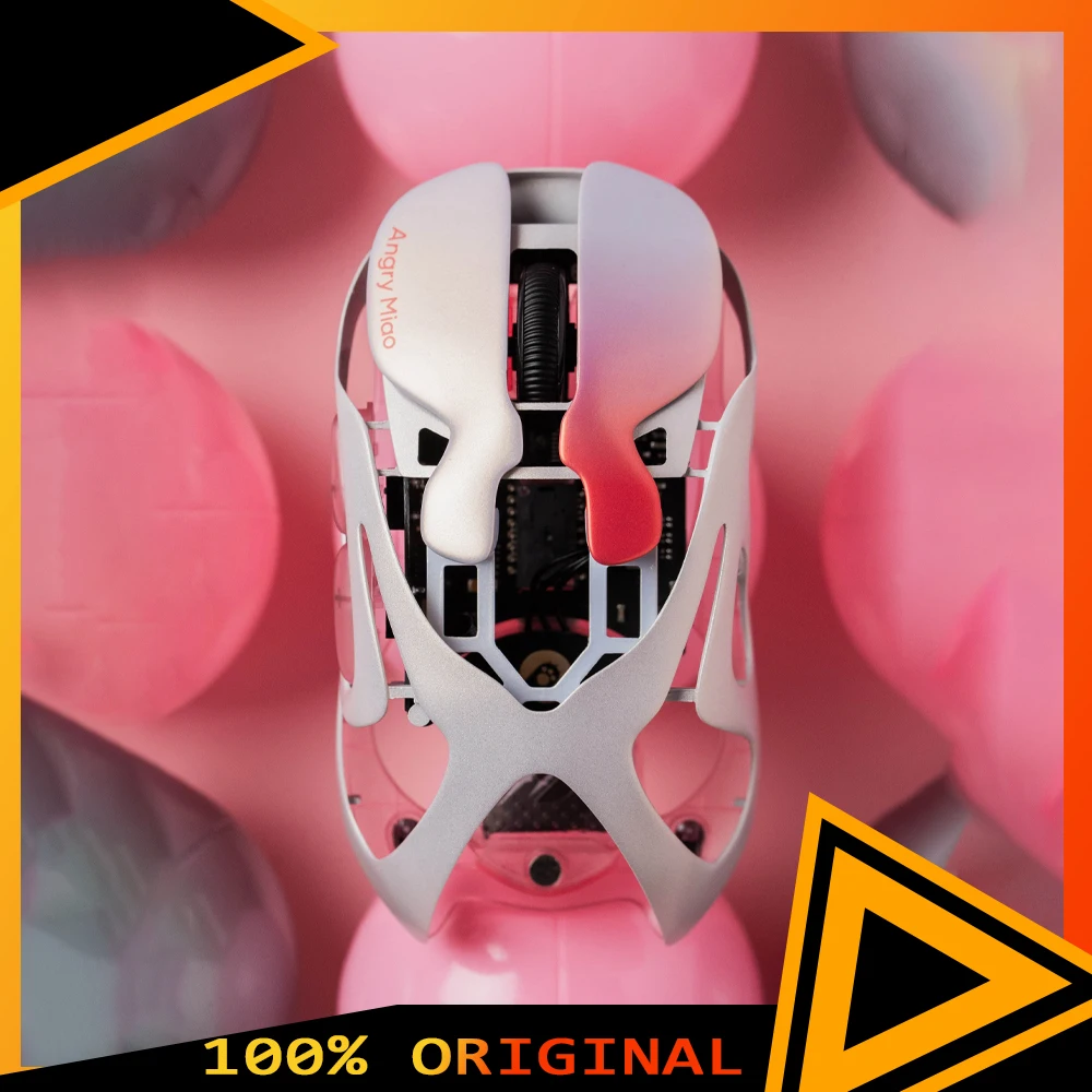 

Angry Miao AM Infinity Mouse Tri Mode Wireless Mouse Paw3950 8000Hz Lightweight Hollow Out Magnalium Gaming Mice PC Accessories