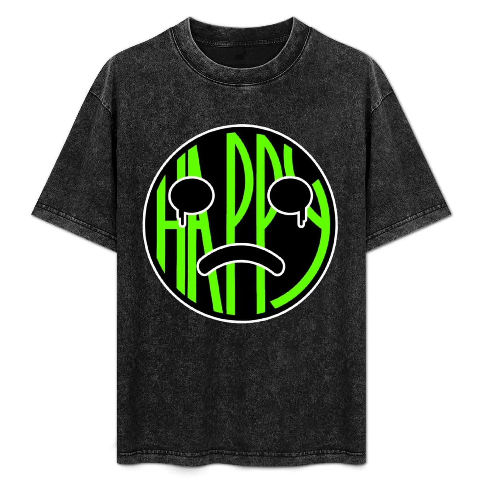 

Happy fake crying green tshirt T-Shirt cute tops vintage anime shirt mens t shirt graphic