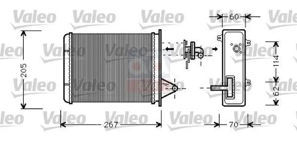 Store code: 812283 for heater radiator PALIO SIENA air conditioning BINEK (imported)