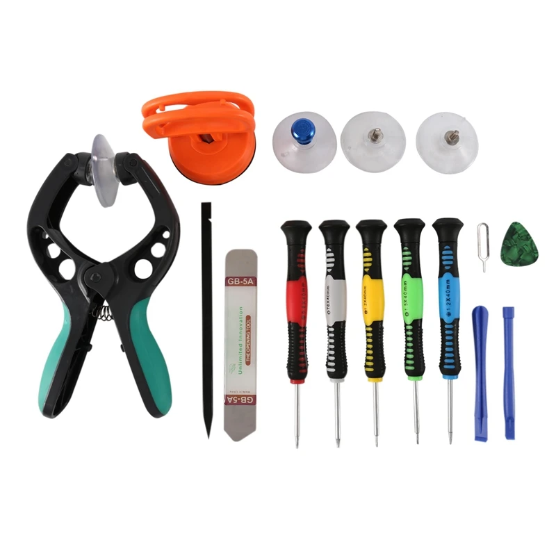 ABGG-14 In 1 Professional Mobile Phone Repair Tools Open Pliers Suction Cup Screwdrivers For Phones For Samsung S6 Edge S7 Edge