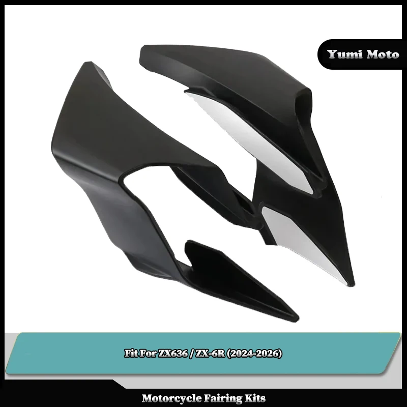 

Fit For KAWASAKI ZX6R ZX636 2024-2026 Motorcycle Fixed Wings Fairing Winglets Aerodynamic Wing Shell Cover Protection Guards Kit