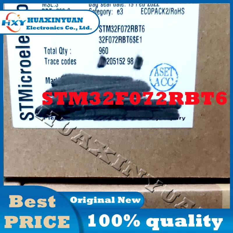 1PCS/LOT STM32F072RBT6 LQFP64 STM STM32 STM32F0 STM32F07 STM32F072 STM32F072R STM32F072RBT New and Original  Ic Chip In Stock IC