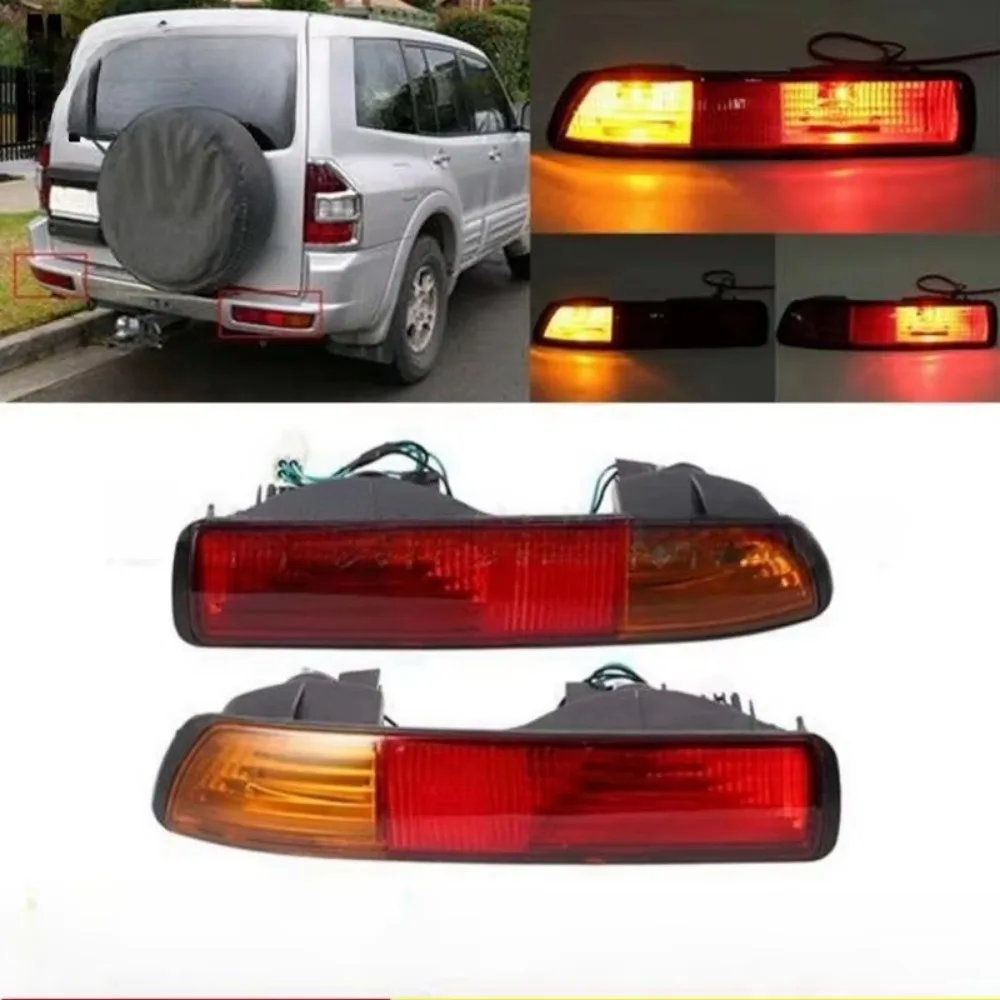 1 Pcs L or R Rear Bumper Brake Light for Pajero Shogun V73 00-03 Tail Signal Reflector Lamp with Bulb for Montero V60