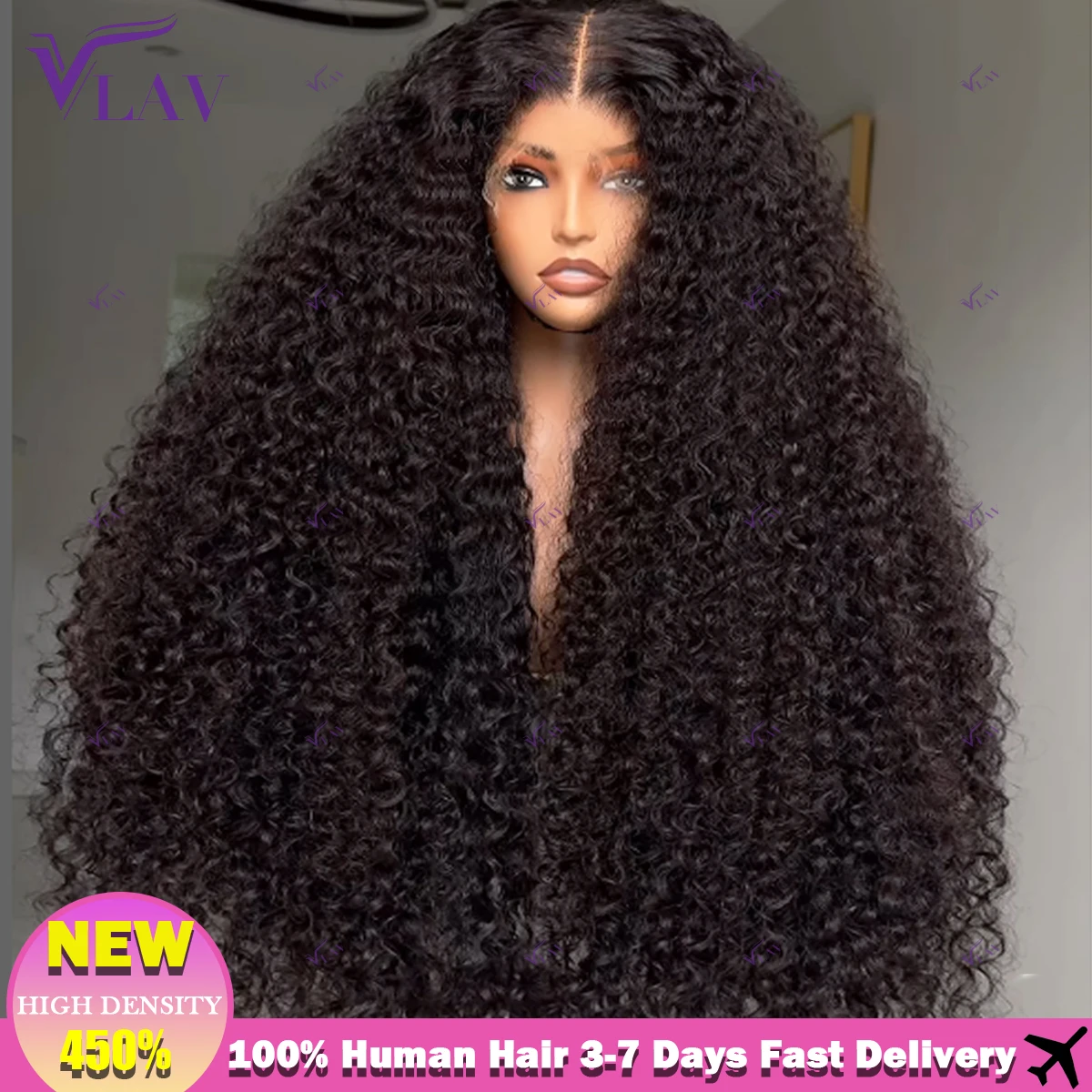 

450% Density 360 HD Transparent Lace Preplucked For Women Kinky Curly Human Hair Wig 13×4/13×6 HD Lace Frontal Wig Glueless Wigs