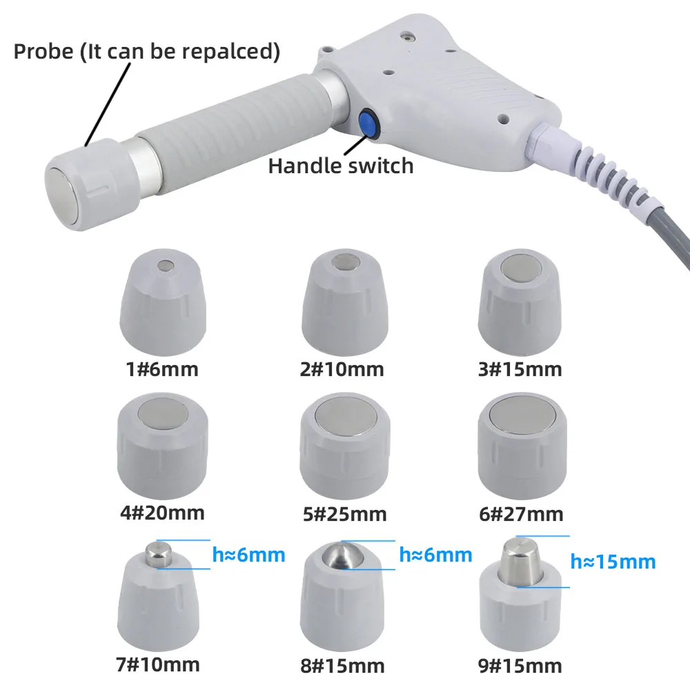 12Bar Pneumatic Shockwave Therapy Machine For ED Treatment Pain Relieve Chiropractic Correction Gun Health Care Massager