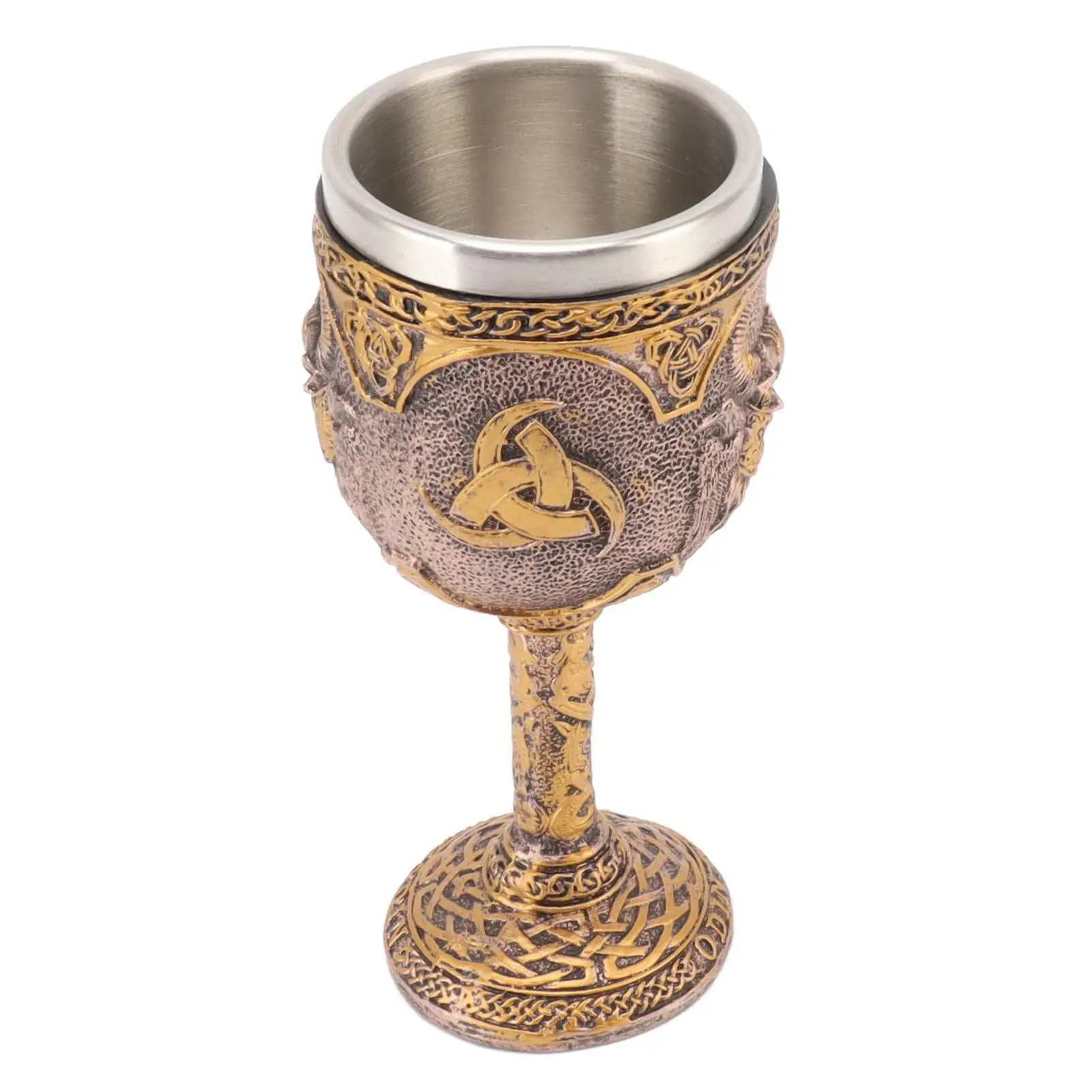 Nordic Stainless Steel Beer Goblet - Easy Clean Viking Cup for red Wine & for cocktails