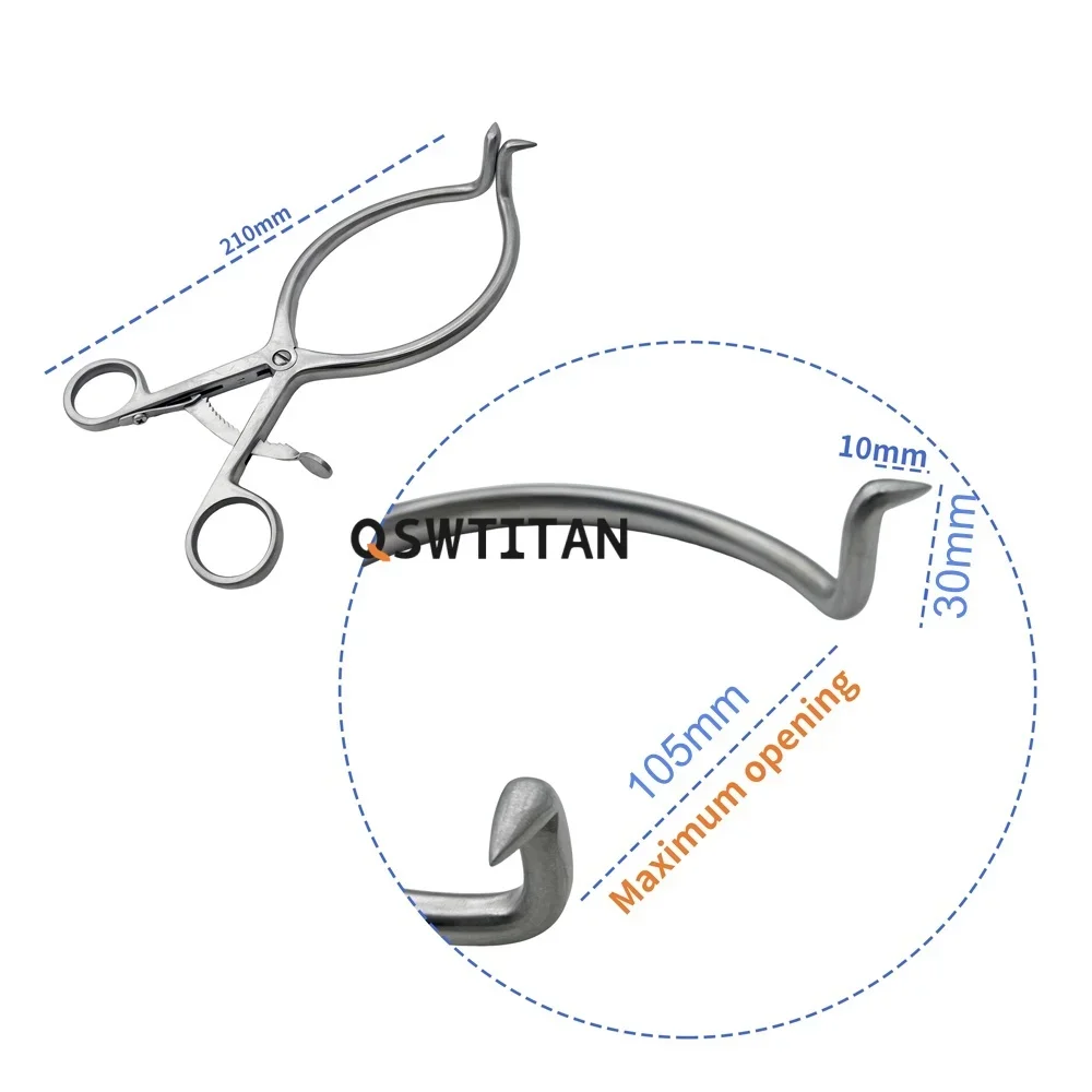 Autoclavable Spinal Hook Retractor Pet Bone Spine Retractor Veterinary Animal Orthopedic Surgical Instrument