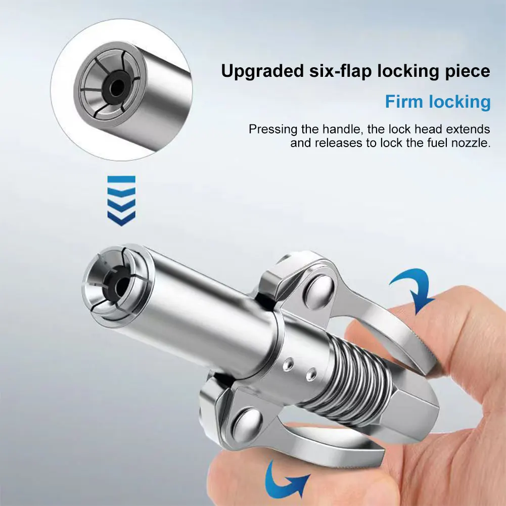 Grease Gun Coupler 10000 PSI NPTI/8 Oil Pump Quick Release Grease Tip With 30/40/50cm Hose Syringe Lubricant Tip Grease Nozzle