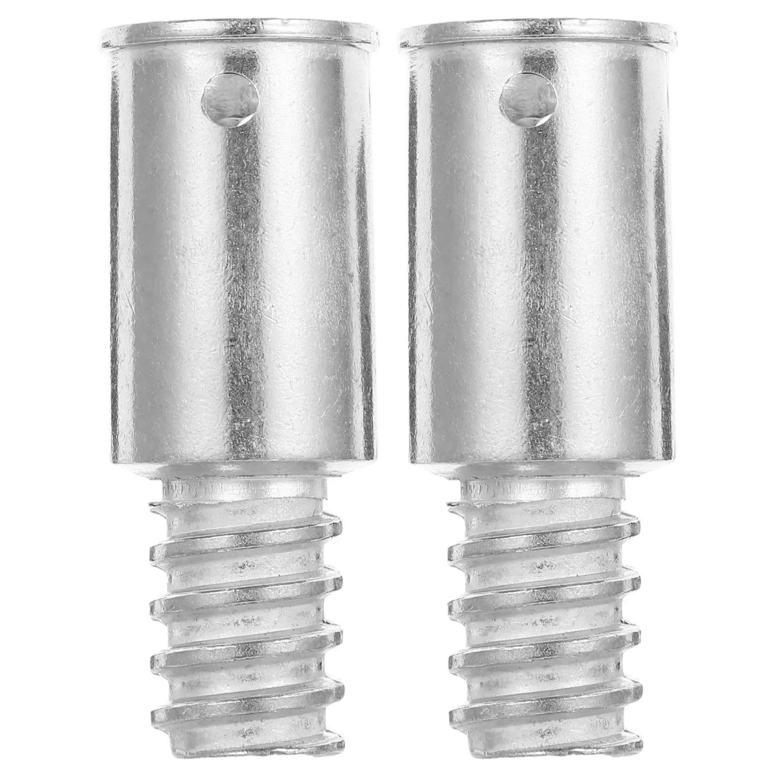 

2Pcs Metal Threaded Tip Replacement for Broom Handle Extension Pole Adapter 22Mm American Type Compatible with Mop Brush Push