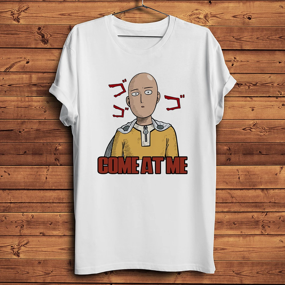 Saitama one Punch hero funny anime t-shirt summer short sleeve t shirt men white hipster casual tshirt unisex streetwear