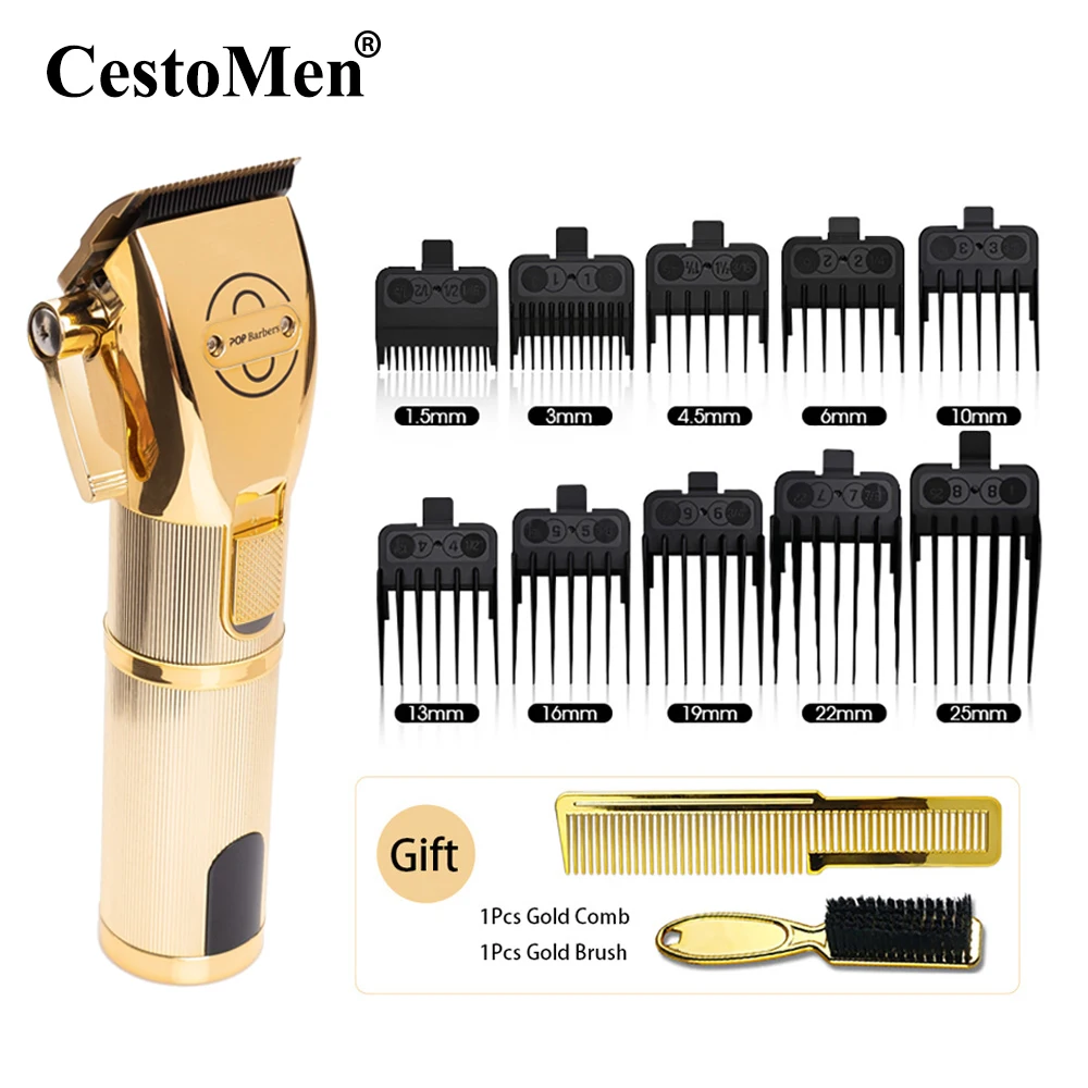 POP Barbers P800 Electric Hair Clipper Lower Noise Five-Speed Type Adjustment Barber Electric Trimmer Haircut Tools For Men