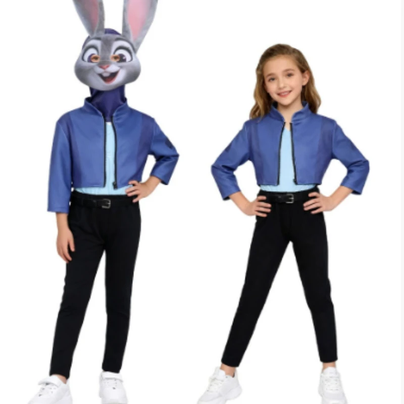

Zootopia 2 Judy Hopps Cosplay Shirt Set for Kids | Police Officer Uniform with Embroidered Badge Character Role-Play Outfit