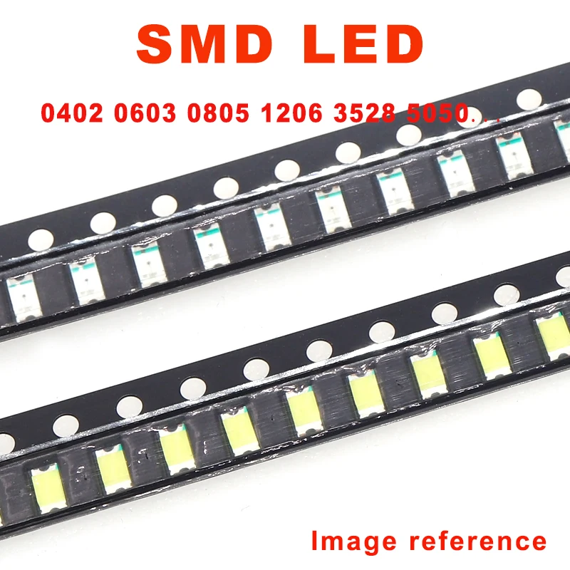 1000pcs 0402 0603 0805 1206 3528 5050 5730 3020 3014 4014 SMD LED Red Yellow Green White Blue Orange Light Emitting Diode