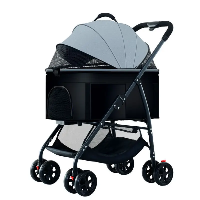 The Pet Cart Is Light and Foldable, and It Is Dedicated To Walking Dogs, Babies, Medium-sized and Small Dogs, and Cats