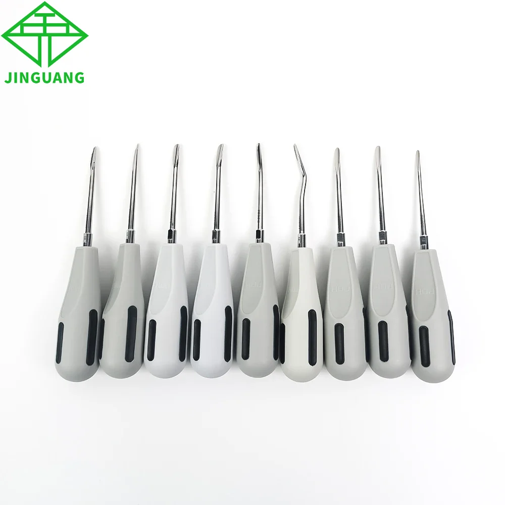 9pcs/set Dental Elevator Stainless Steel Luxating Lift Elevator Teeth Tooth Extraction Tools Dentist Surgical Instruments