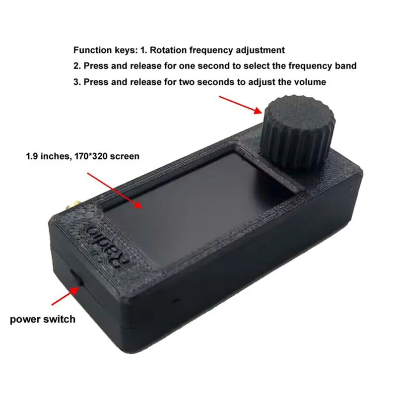 M16K-Portable Radio With Antenna 1.9Inch IPS Screen SI4732 LSB USB AM FM/FM/AM Mini Pocket Radio