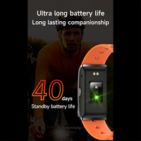 NEW Smart Watch Fitness Men Women Smart Bracelet Sports Band Heart Rate Blood Pressure Monitor Wristbands Orange