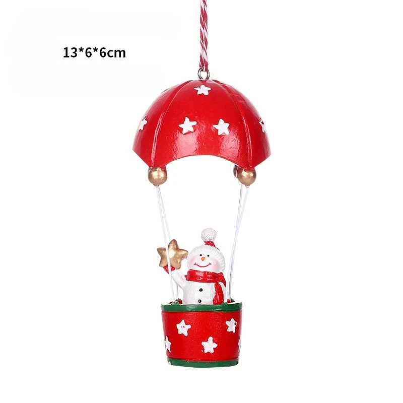 Nordic Style Christmas Parachute Hanging Ornament, Cute Xmas Pendant Decor, Holiday Party Table & Wall Decoration Christmas Gift