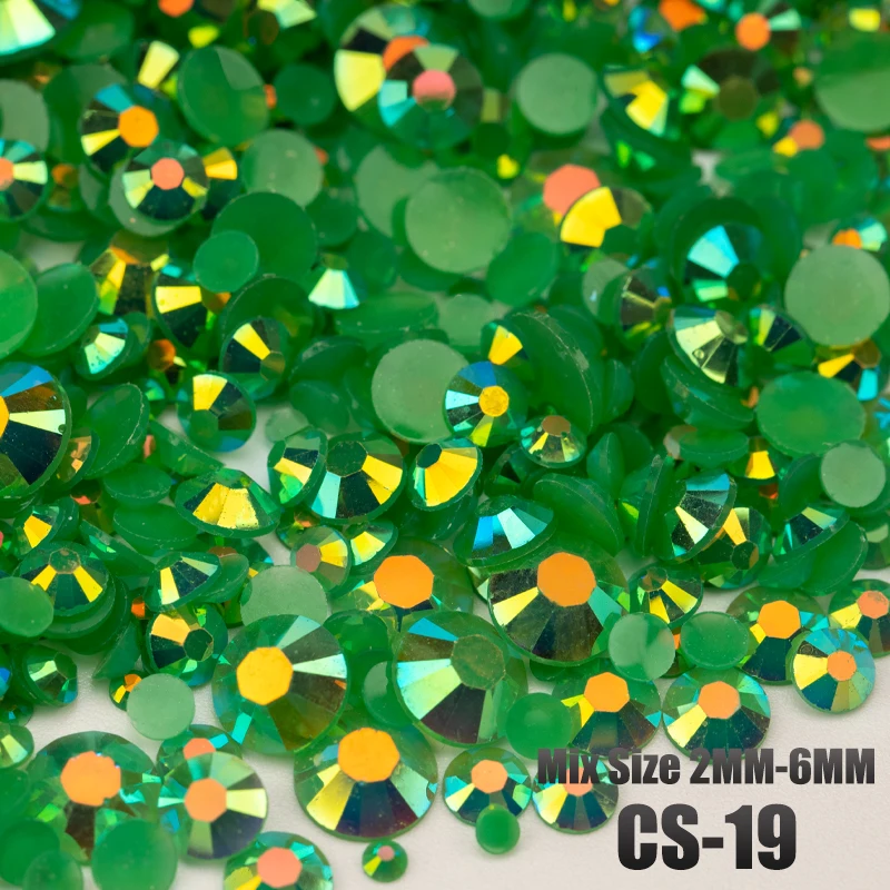 VDD 30/100g Gemischte Größen 2-6mm Harz-Strass-Kristall-Flachsteine aus Kunststoff Großhandel DIY Nagelzubehör Kunsthandwerk Dekoration – Detail 23