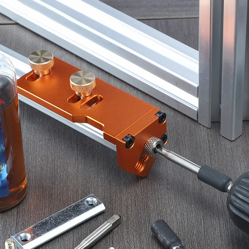 

Aluminum Alloy Extrusion Drill Guide Drill Jig DIY Positioning Tapping Assistant 20/30/40 Tapping Locator Woodworking Tool Part