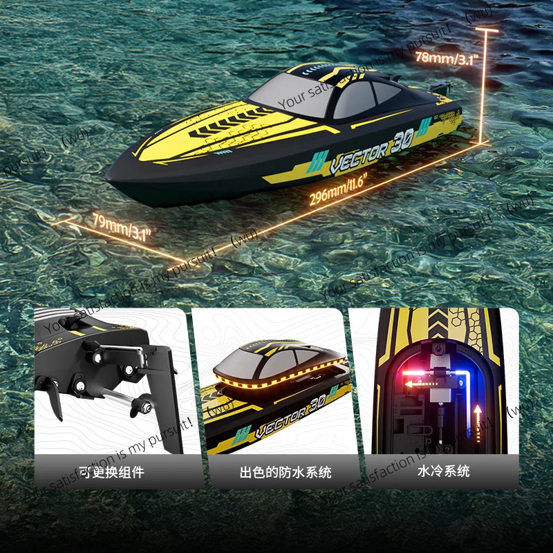 

Лодка с дистанционным управлением 2,4 г, аксессуары для соревновательной воды, высокоскоростная лодка, электрическая лодка с дистанционным управлением