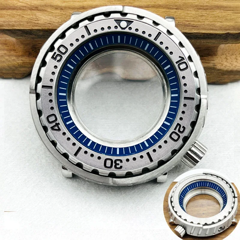 Boîtiers de montre en verre saphir de thon, 47mm, adaptés au mouvement NH34 NH35 NH36 4R35 7S26, couverture arrière transparente, boîtiers de montre de plongée