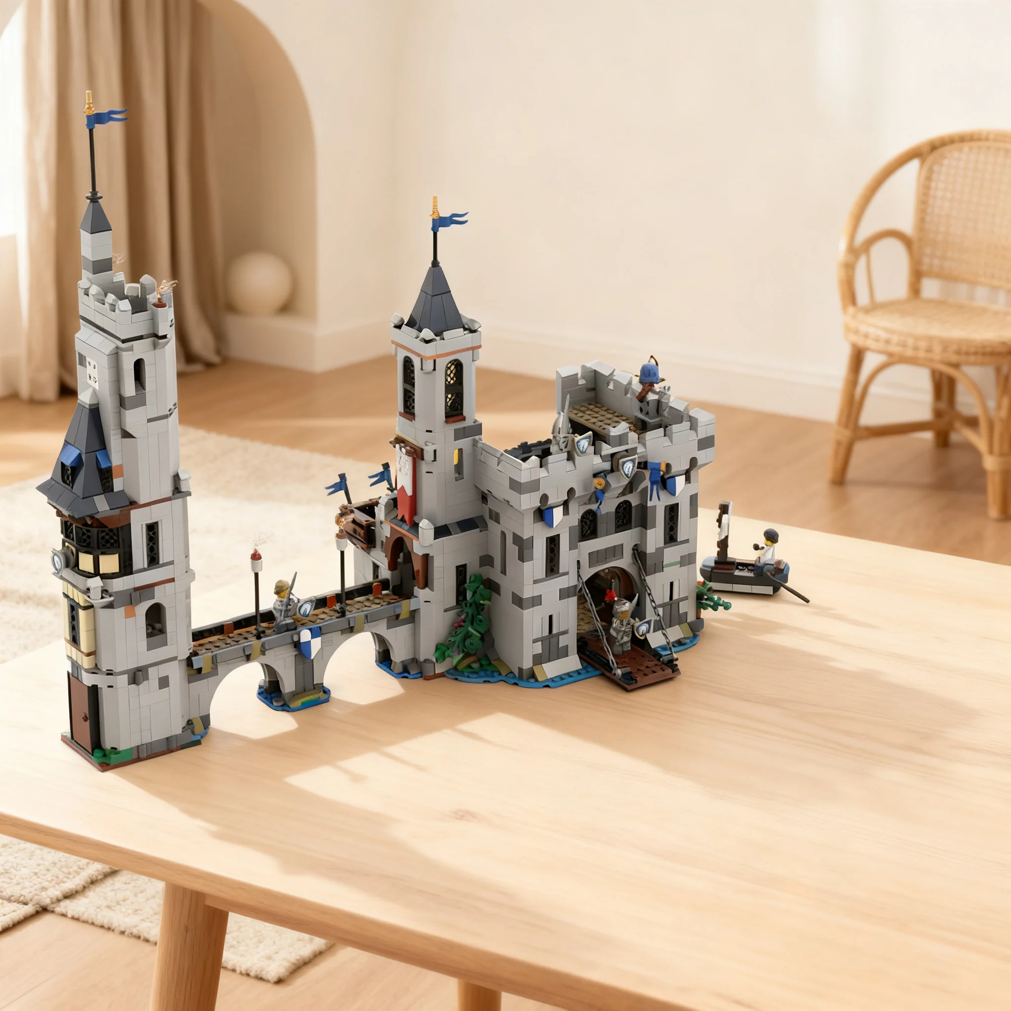 2430pcs MOC Horse Knight Castle Siege Castle Model Building Blocks Toys Construction Christmas Gift Idea Creative Assemble DIY