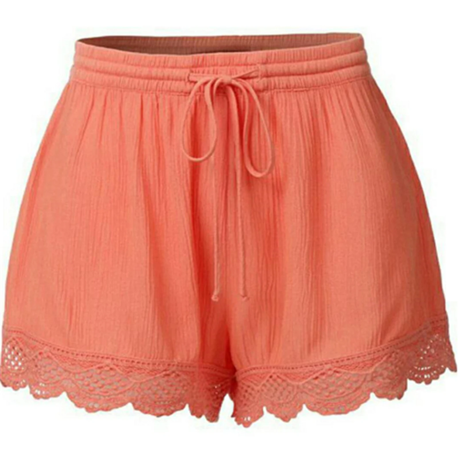 Mulheres preto curto laço corda gravata shorts esporte cintura alta senhora solta e confortável calças quentes meninas novas vestuário casual