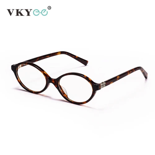Imagen 2 del producto VICKY acetato Simple clásico pequeño marco diseño ovalado gafas de lectura de luz azul prescripción personalizable BH-RX2002