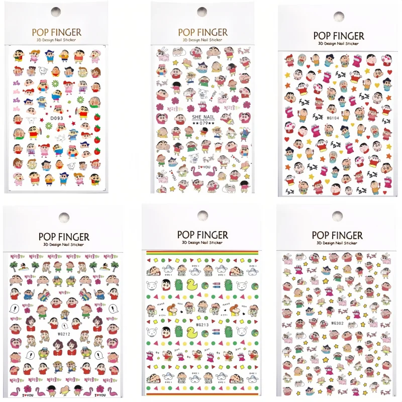 Miniso New Cartoon Harry Potter Nail Stickers Anime Snoopy Sticker Cute Pokemon Stickers For Nails Press On Nails Barbie Sticker