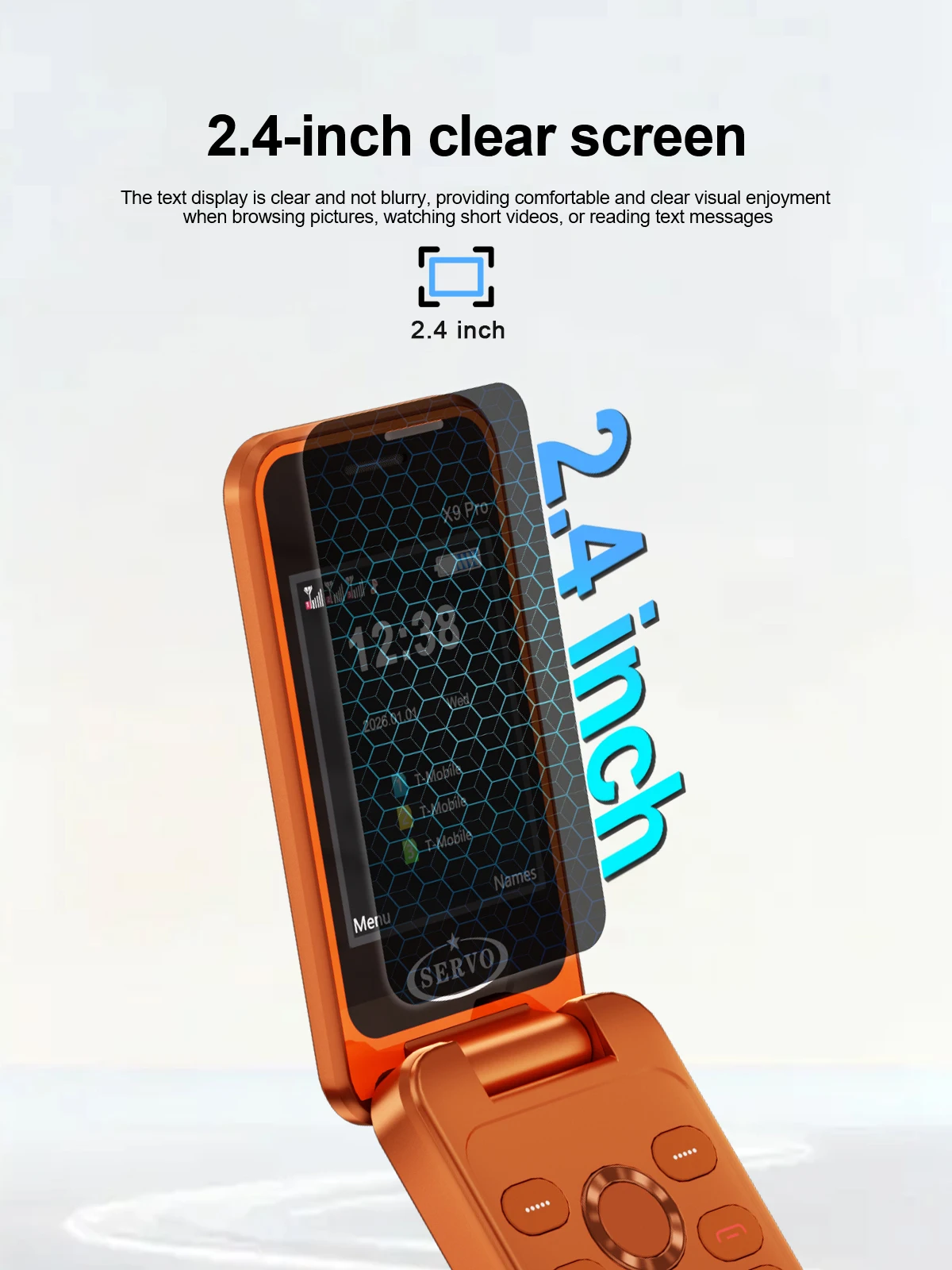 NEW SERVO X9 PRO Flip Mobile Phone 3 SIM Standby Blacklist Magic Voice Speed Dial MP4 Player FM Radio 2G GSM Foldable Cellphones