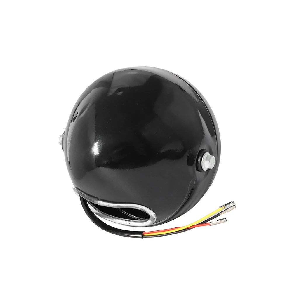 Metal Retro Headlight Round Motorcycle Grill Headlight Motorbike Retro Headlights Motor Moto Scooter Halogen Headlight