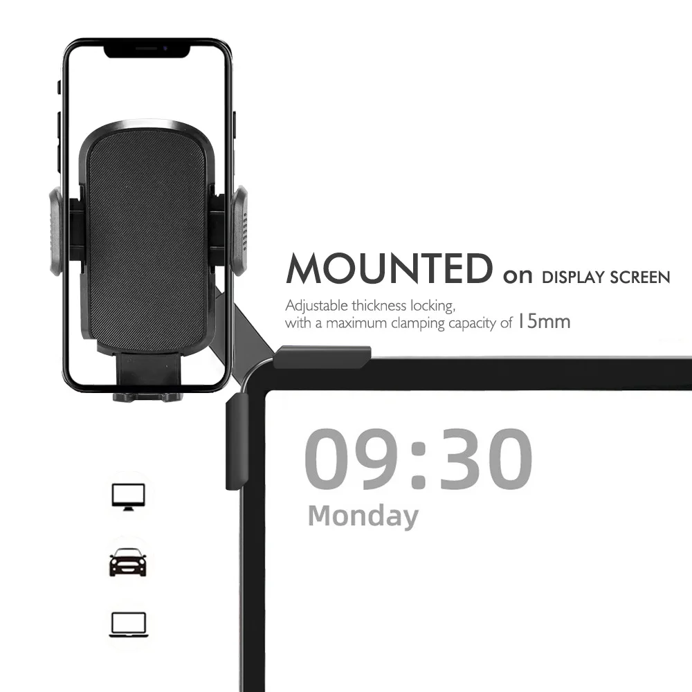 For Tesla Model 3 X Y S BYD Center Control Display Slide Rail Phone Holder Magnetic Car Phone Holder for iPhone 15 14 13 12 - view 3