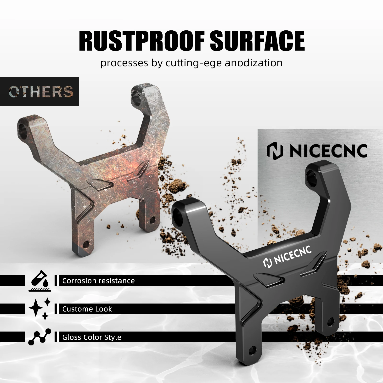 NICECNC Für Yamaha Tenere 700 2019–2023, Einsteller, Windschutzscheibenhalterung, Windschutzscheiben-Armaturenbrett-Stabilisator, Unterstützung für Tenere 700-Zubehör – Detail 6