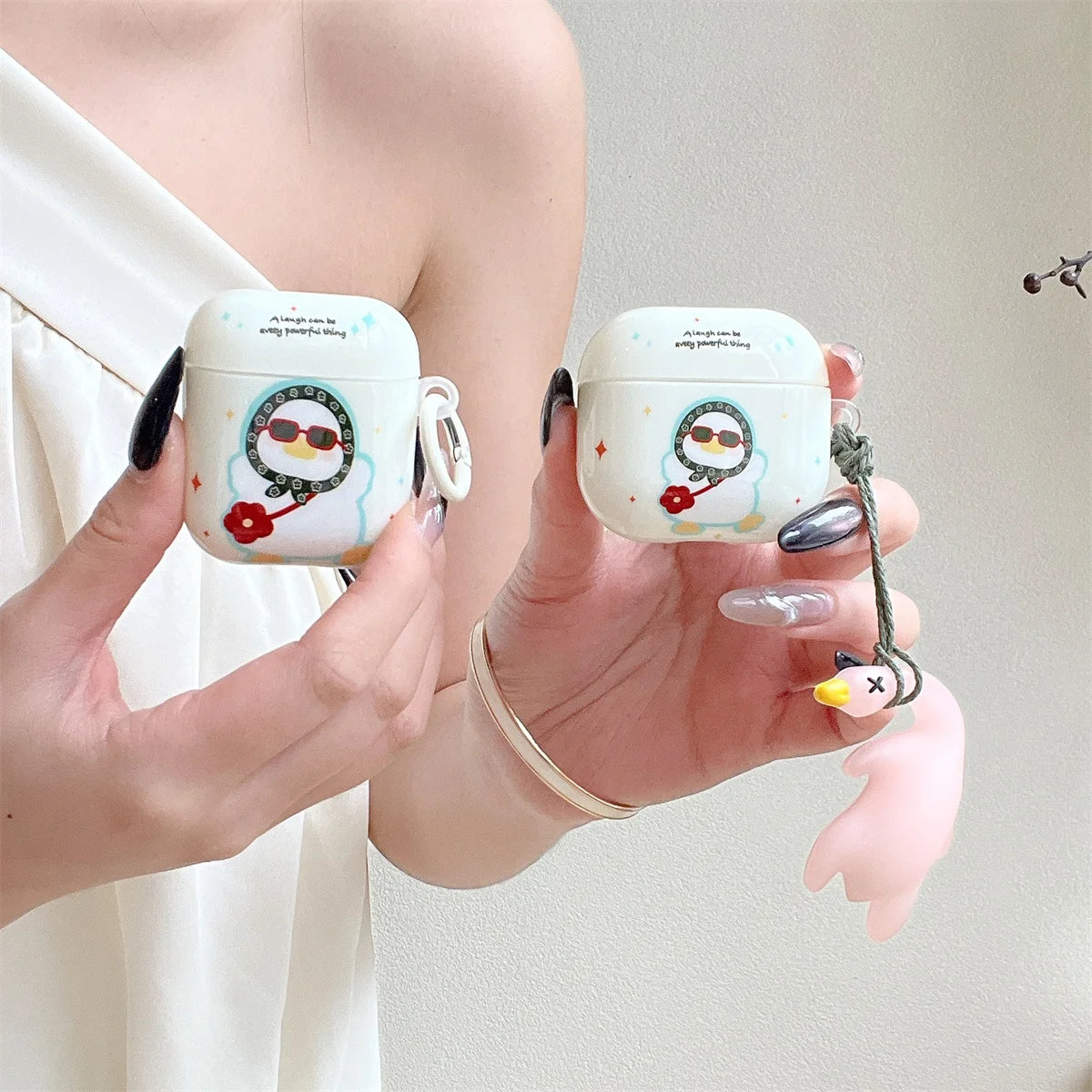 

for apple airpods pro 2 earphone case black white curve gloss soft earphone coverr korea couple silicone case for airpods 1 2 3