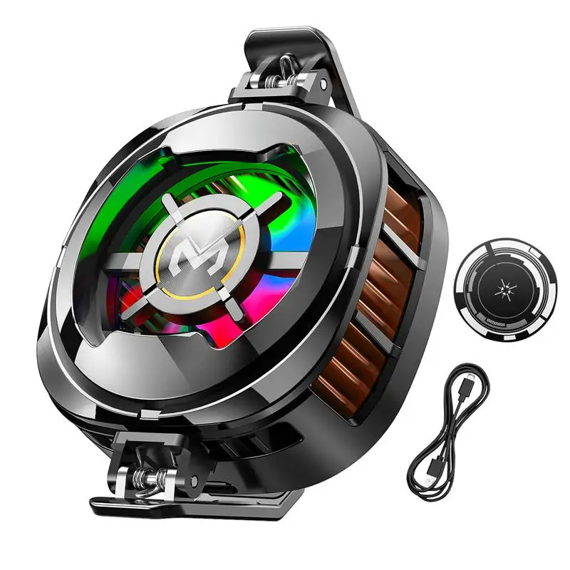 Cellphone Radiator 3 Speeds Smartphone Cooling Fan Phone Semiconductor Radiator Portable Phone Cooler For Live Streaming Outdoor