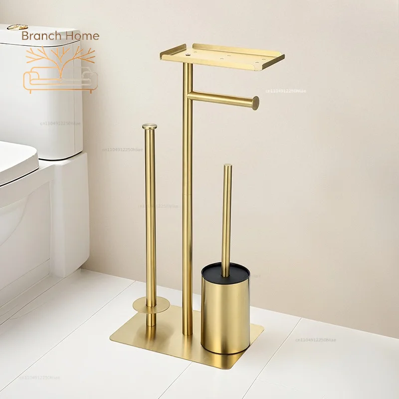 Stainless Steel Paper Holders Multi-functional Waterproof Floor standing Toilet Storage Rack Household Bathroom Equipment
