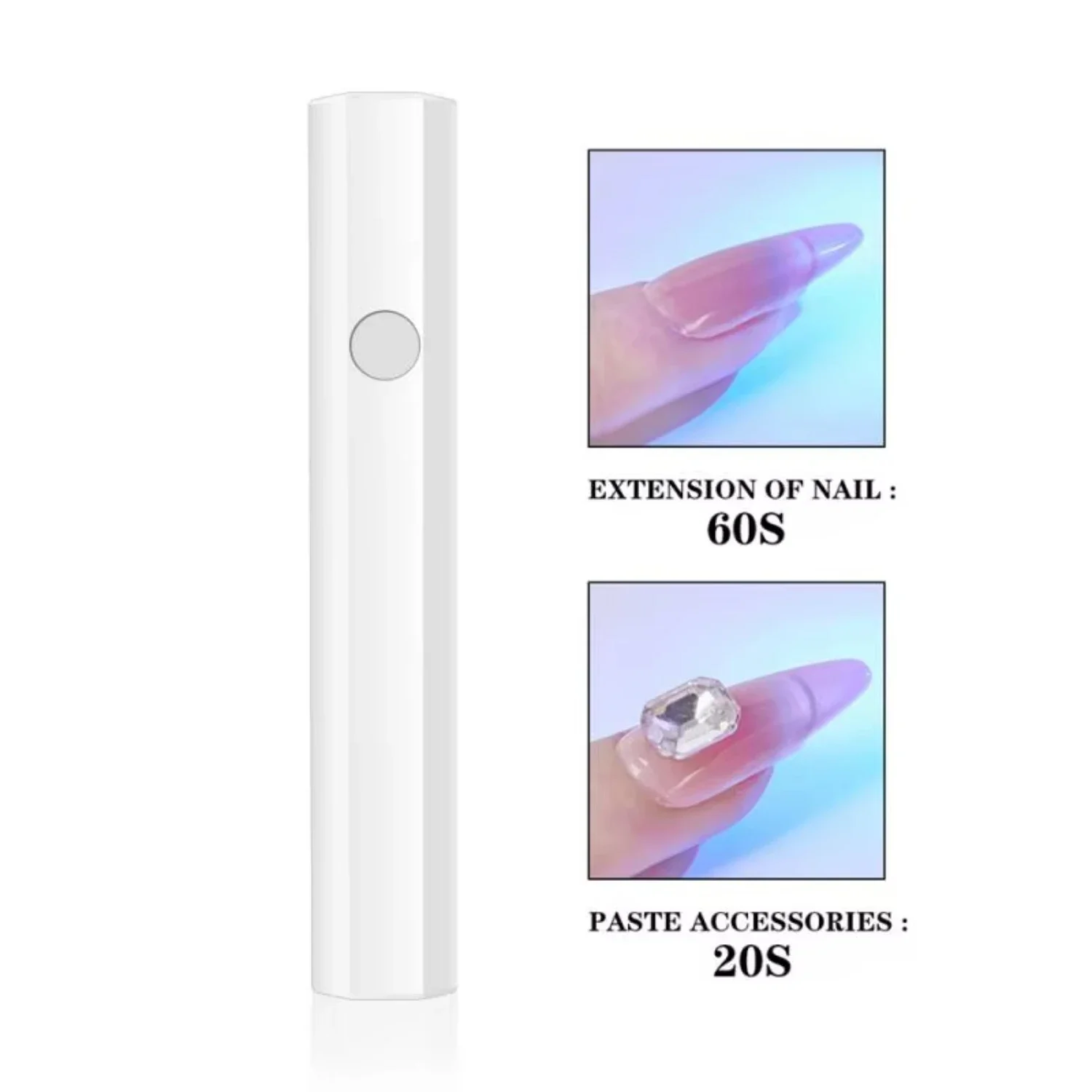 Portable Mini Nail Lamp, All Gel Polishes, Quick Drying, USB Nail Dryer Machine, UV LED Nail Lamp, Mini Flashlight Pen.