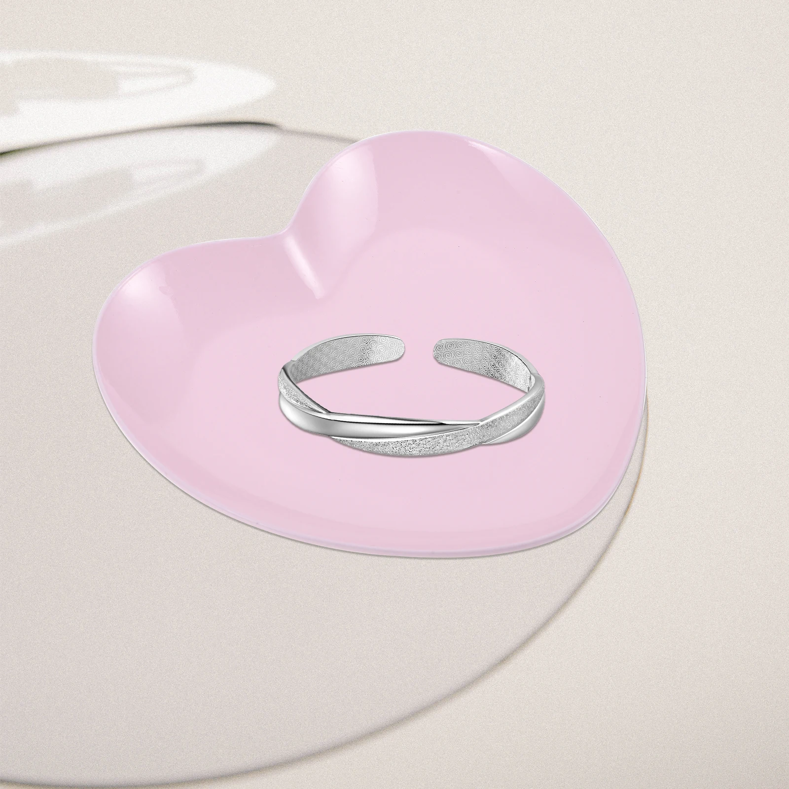 

Heart Shape Jewelry Tray Stainless Steel Trinket Dish for Ring Key Organizer Decorative Vanity Tabletop Storage Bowl