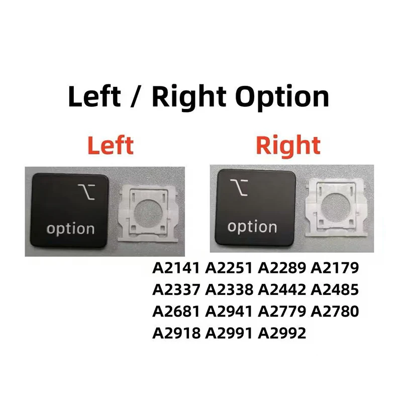 Left Right Option KeyCap hinge For A2141 A2251 A2289 A2179 A2337 A2338 A2442 A2485 A2681 A2941 A2779 A2780 A2918 A2991 A2992