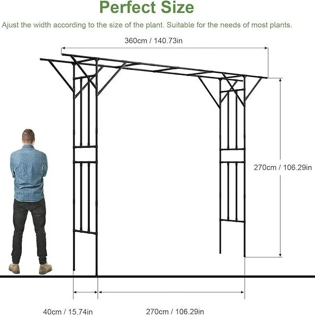 

Galvanized plastic-coated steel pipe oversized flat-top garden arch wedding outdoor climbing plant dismantling group