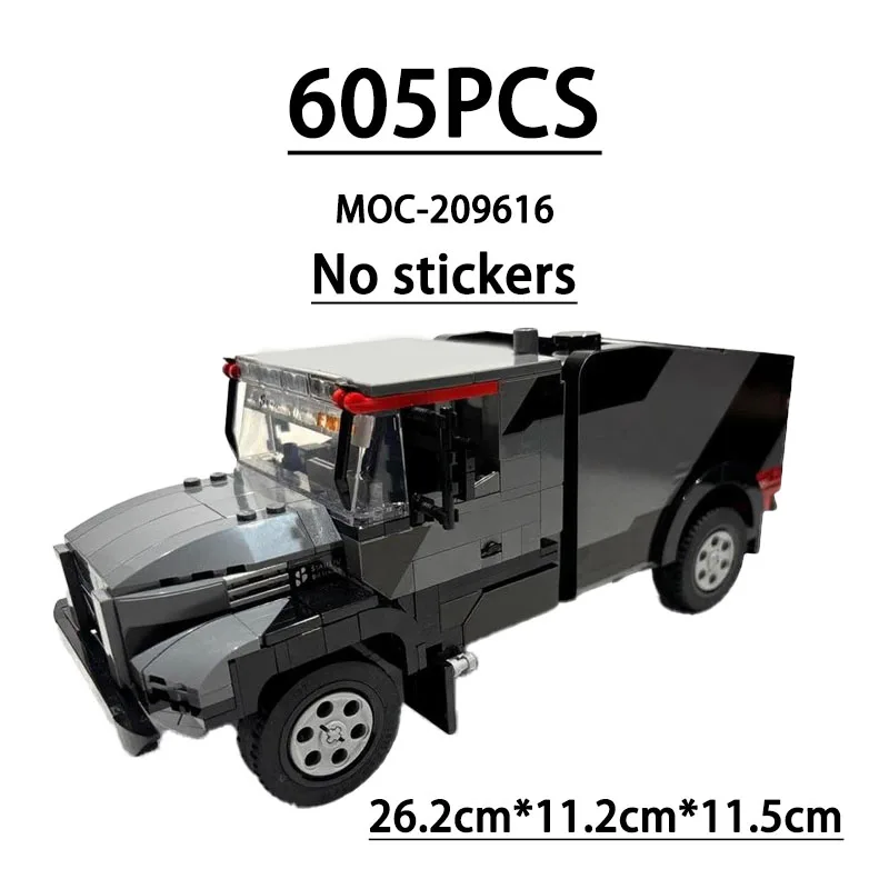 

MOC-209616 Модель украшения пикапа из строительного блока, 605 шт., игрушечный подарок на детский день рождения, Рождество и Новый год