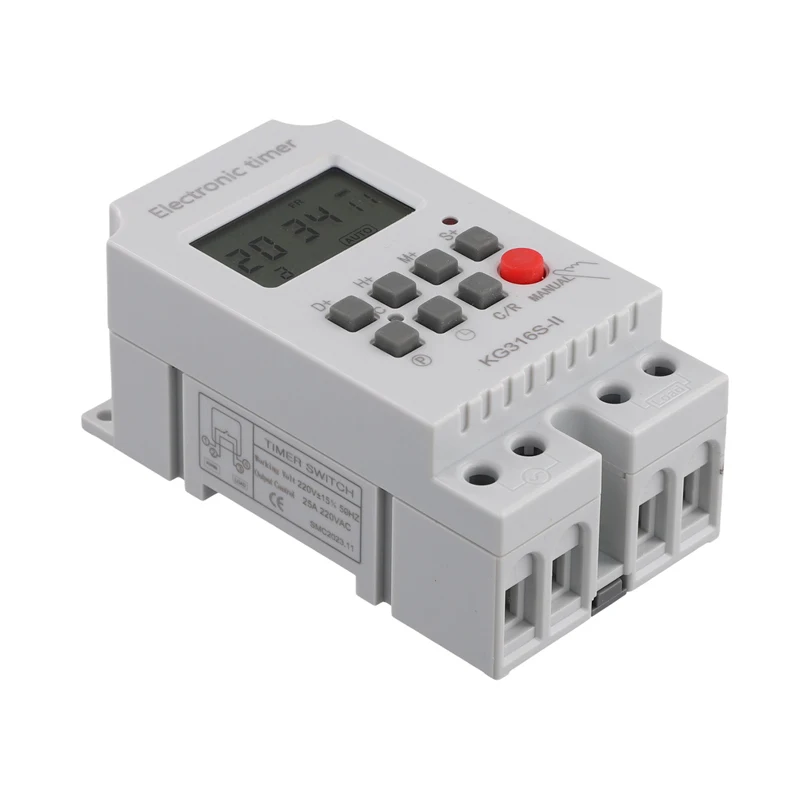 KG316S-II Time Control Switch Automatic Digital Time Switch Relay Electronic Week Timer Time Control Programmable Timer