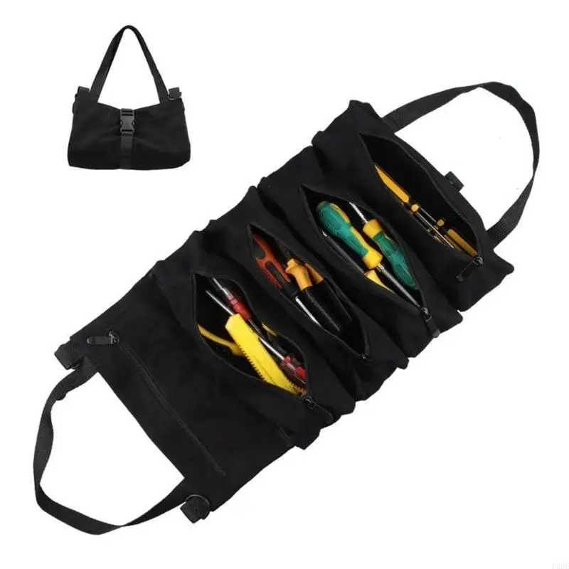 P82E Huck Duty Roll Up Tool Bag Bag Bag Small Tool Bag مع أكياس قابلة للفصل